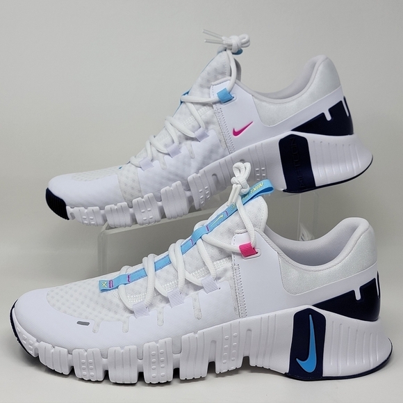 Nike Free Metcon 5 White Aquarius Deep Royal Blue DV3950-103 Women's Size 15 New - Picture 3 of 9